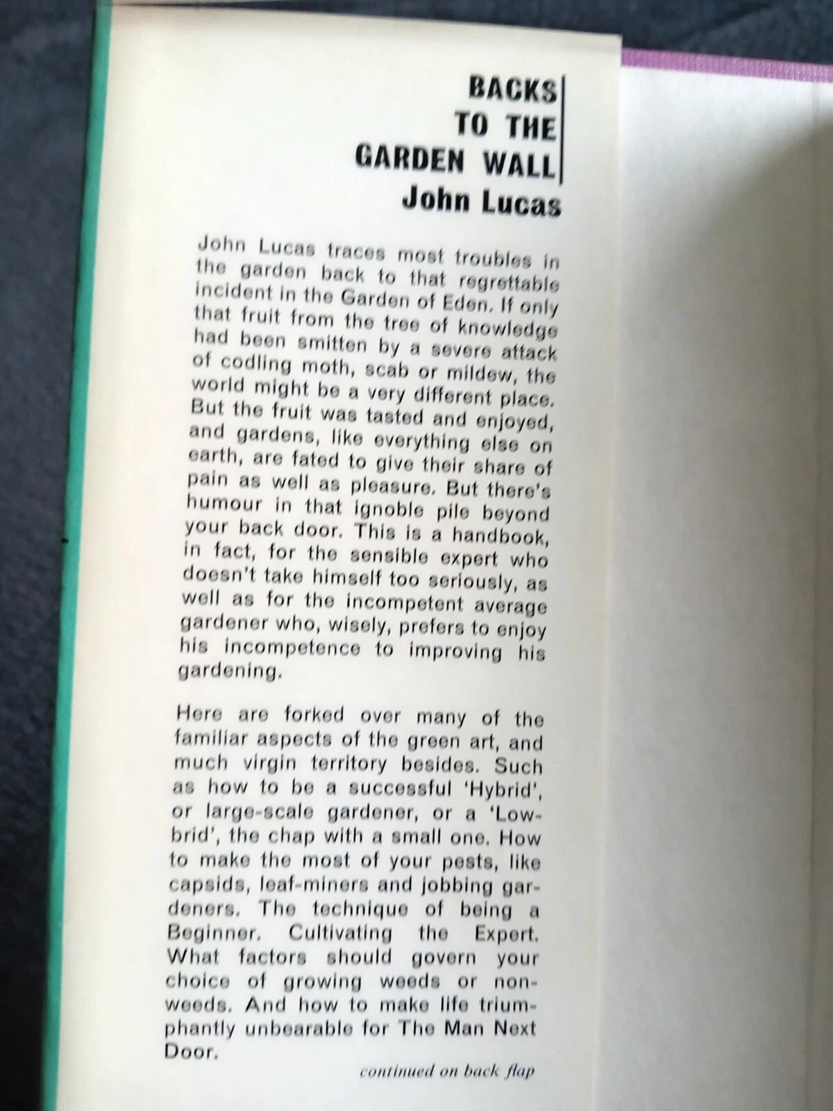 Backs to the Garden Wall: Book by John Lucas with Cartoons by John Jensen - Image 4