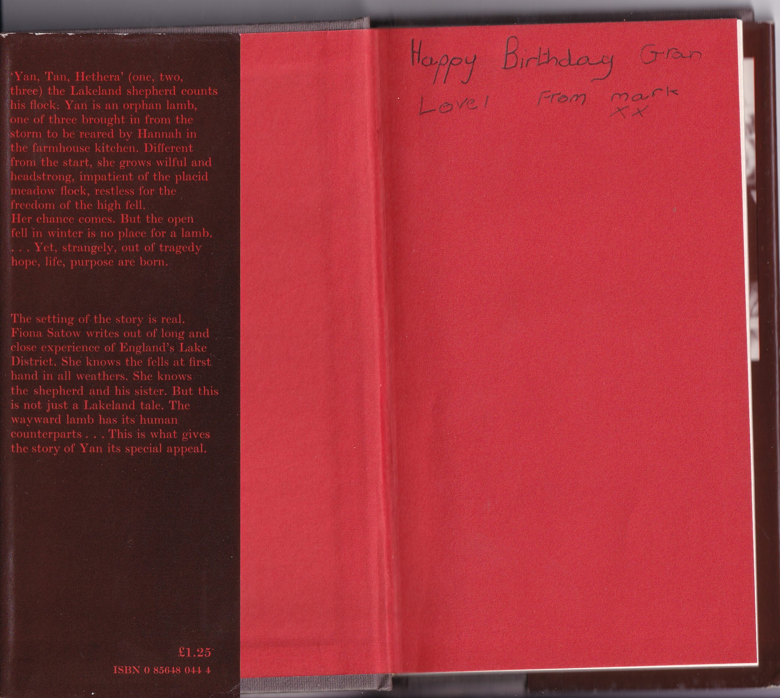 YAN The story of a Lakeland lamb Hardback Book by Fiona Satow