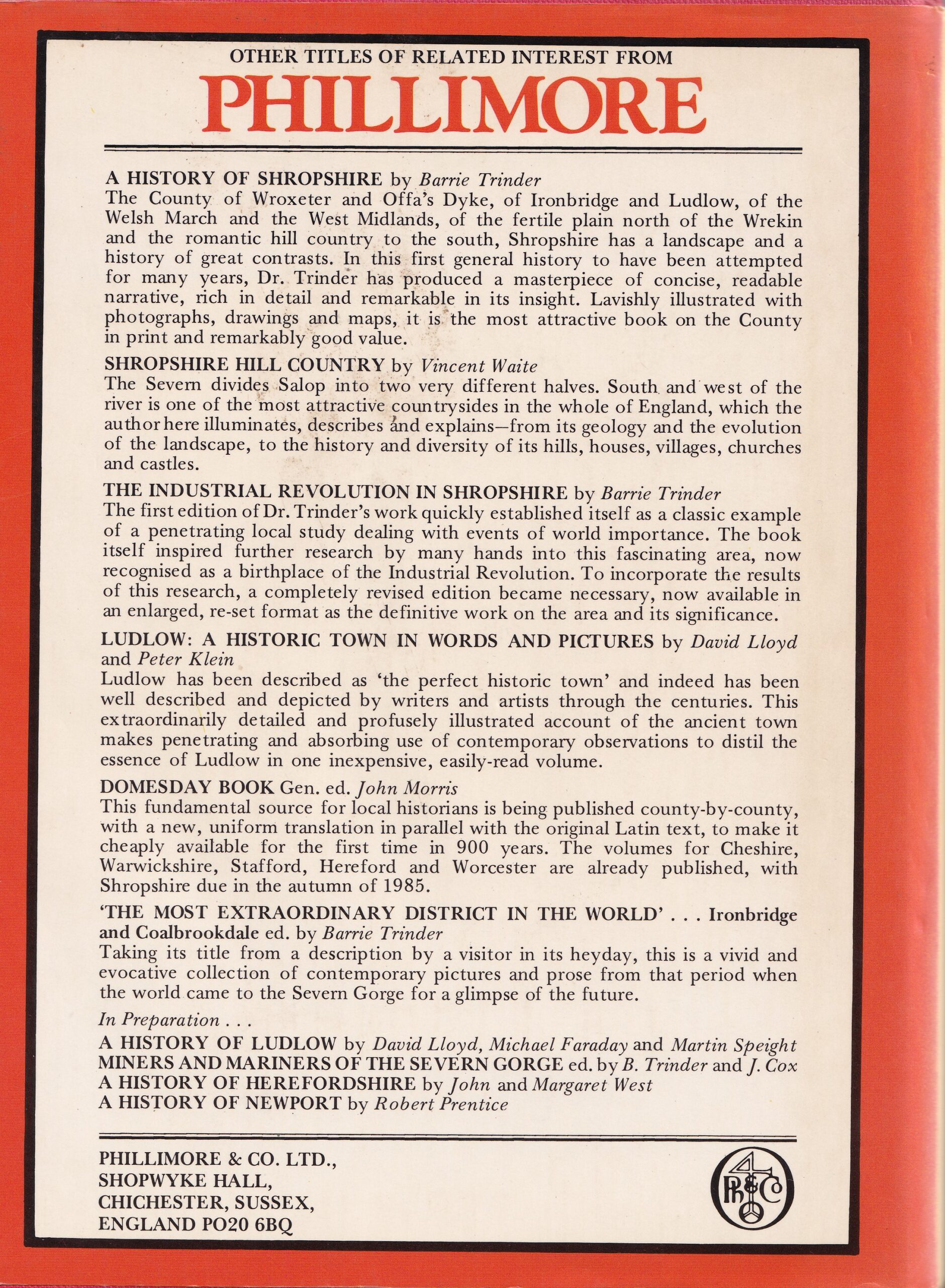 Church Stretton: Hardback Book by David Bilbey