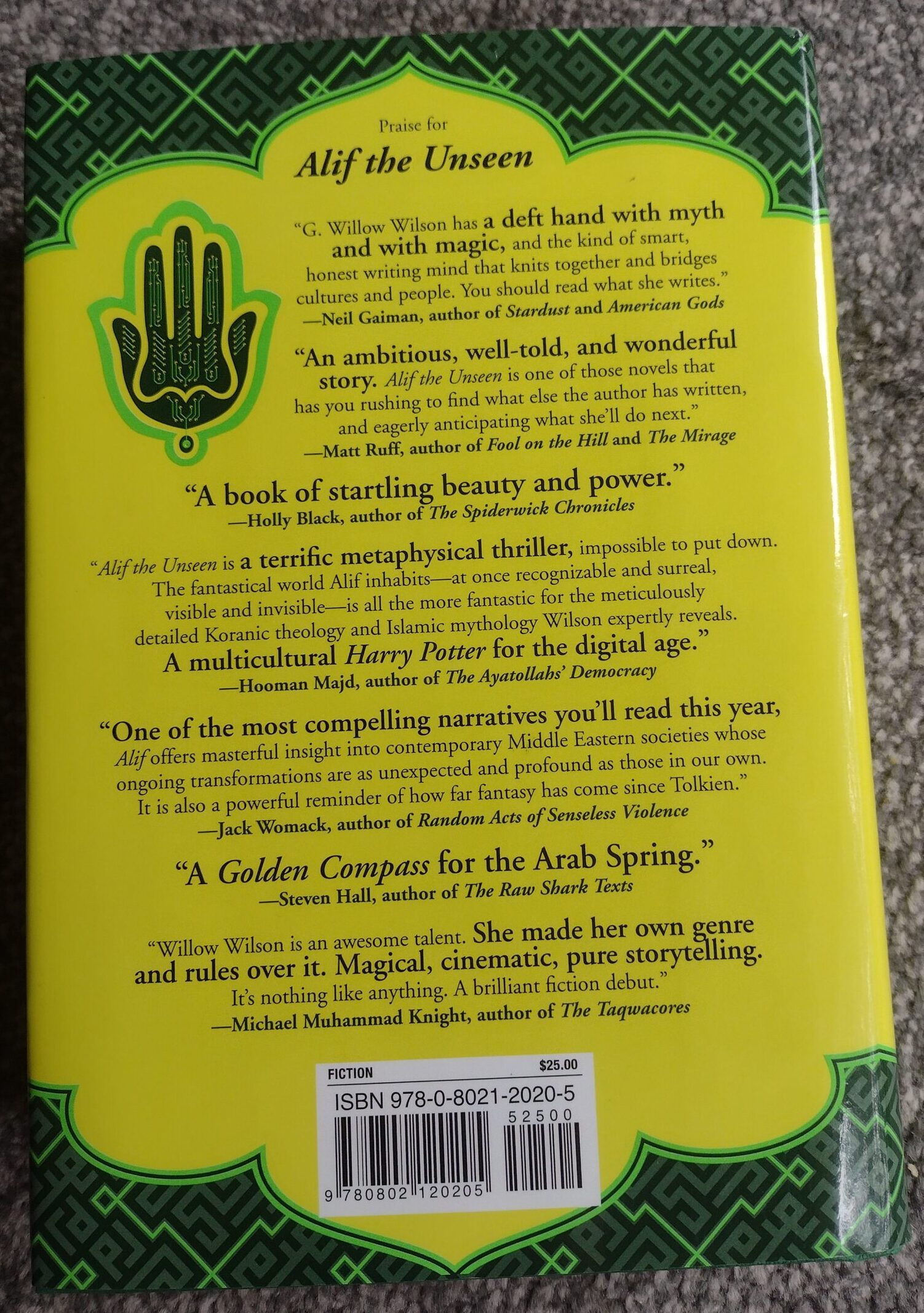 Alif the Unseen: A Novel by G. Willow Wilson (Used – Good Condition)