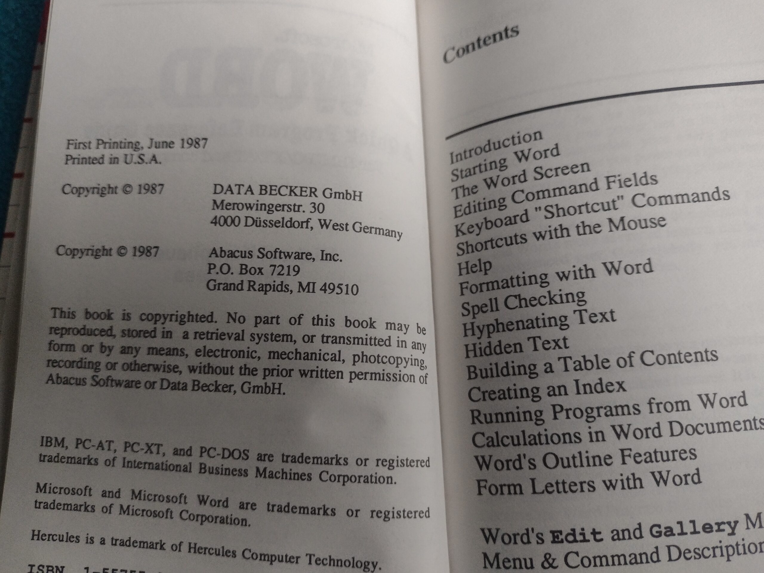 Microsoft WORD A Quick Program Reference Guide Hardback Book 1987 Kamphausen & Wiesa - Image 11