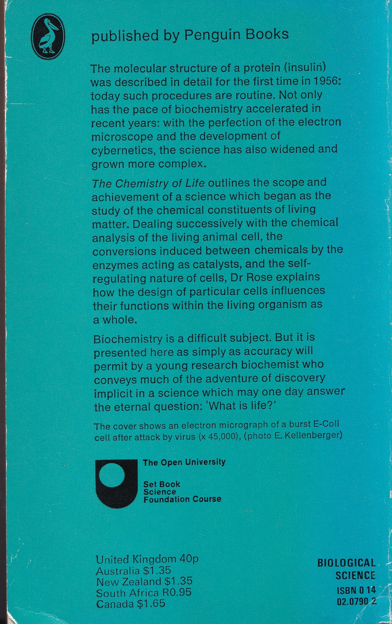 The Chemistry of Life by Steven Rose