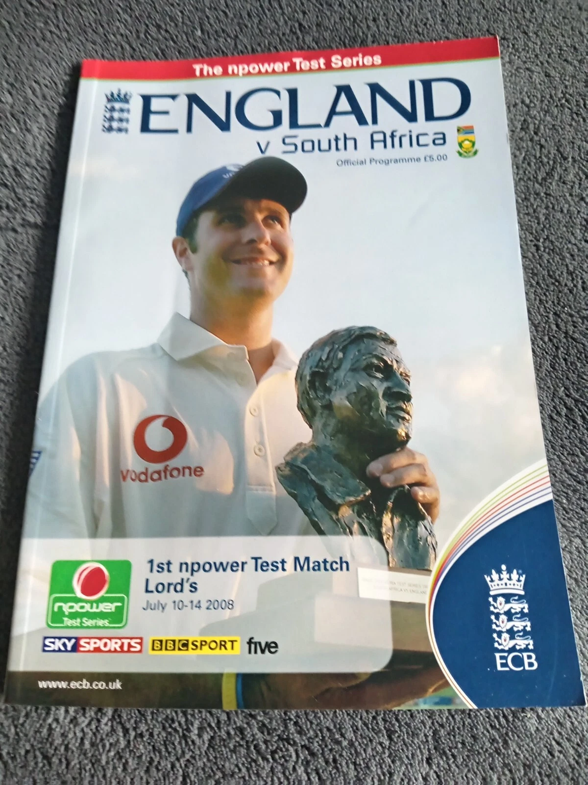 England v South Africa 2008 Lord's Test Match Official Programme