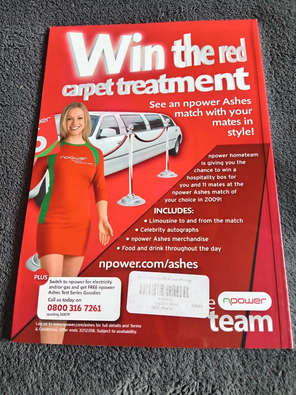 England v South Africa 2008 Lord's Test Match Official Programme - Image 2