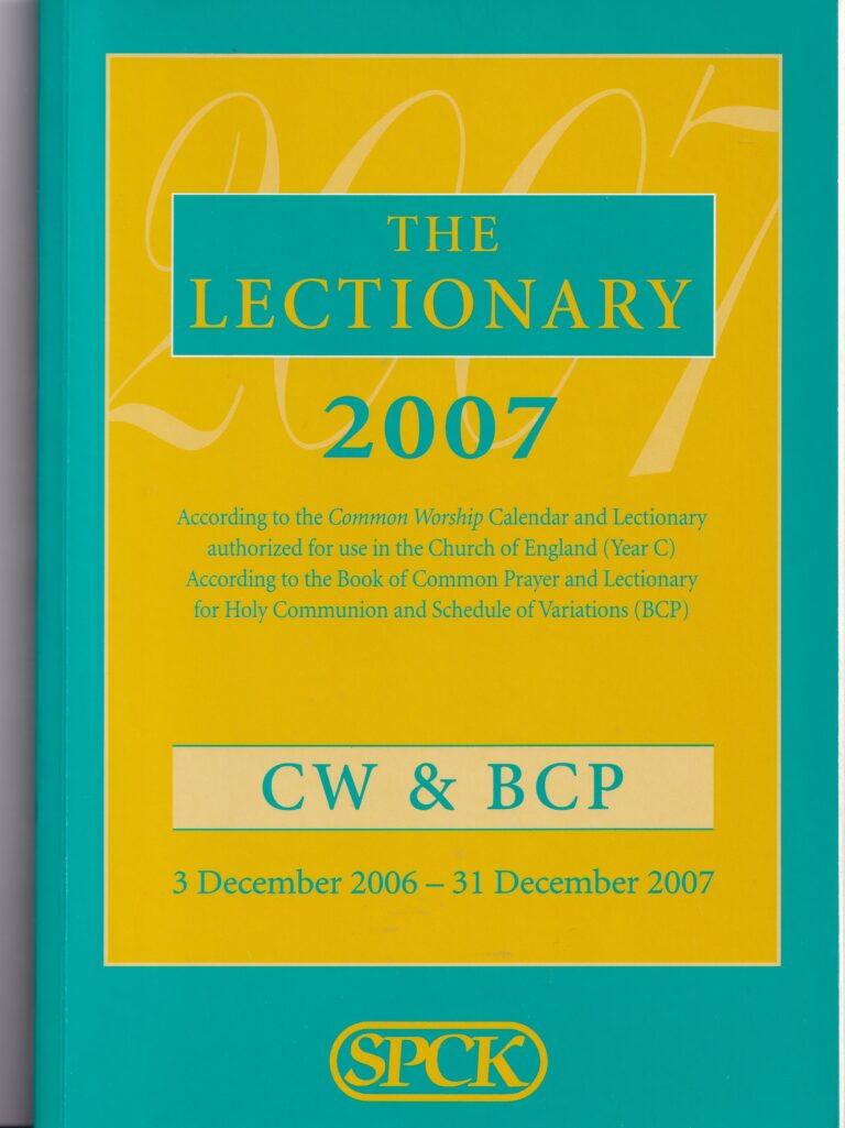 The Lectionary: Common Worship and Book of Common Prayer (2007)