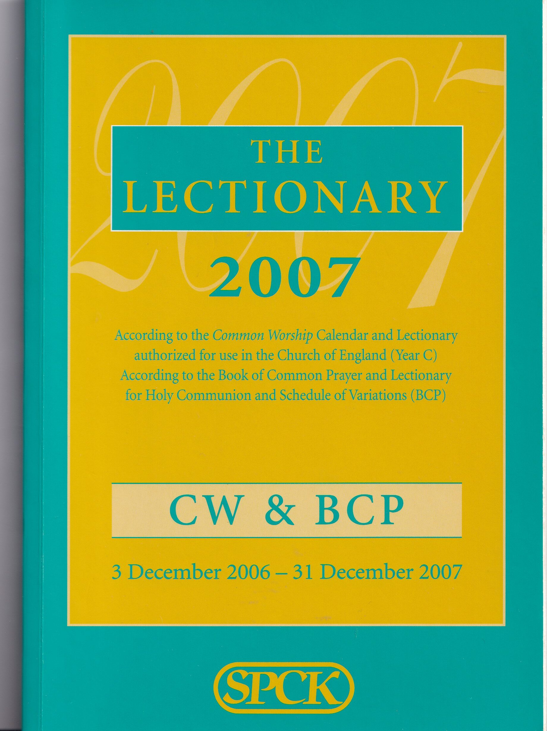 The Lectionary: Common Worship and Book of Common Prayer (2007)