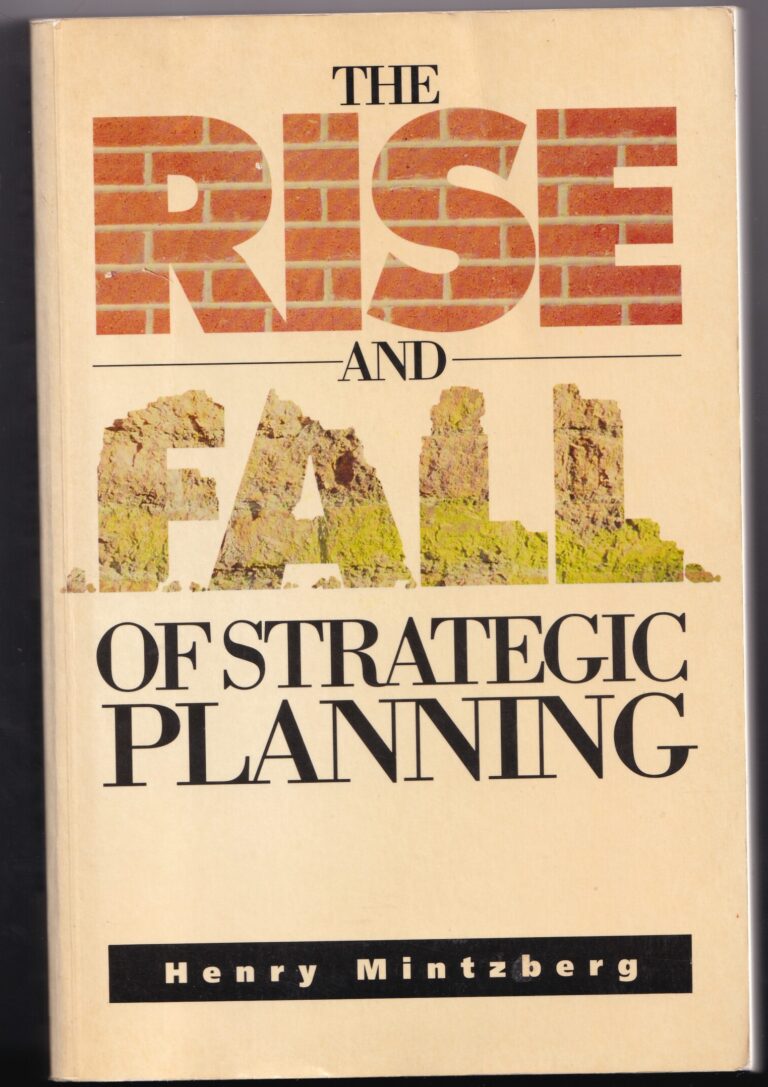The Rise and Fall of Strategic Planning by Henry Mintzberg book cover
